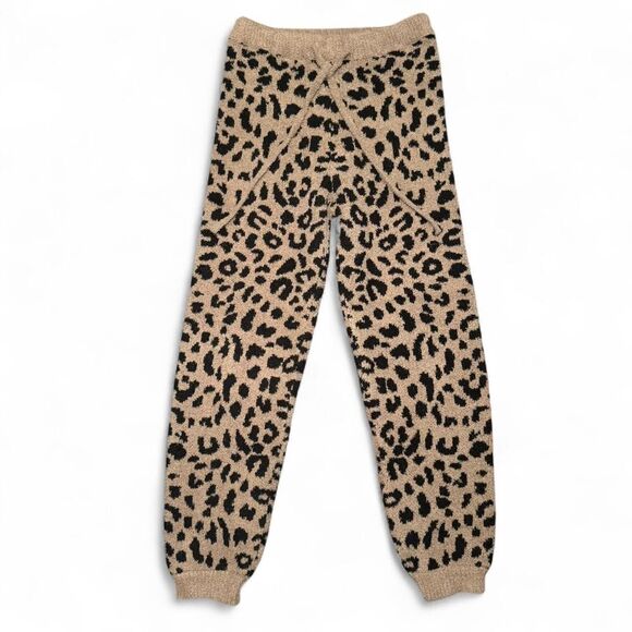 Comfyluxe Women’s Leopard Print Pajama Pants Size S/M Soft Fuzzy Lounge Sleep - Picture 1 of 5